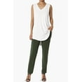 thumbnail image 6 of Women's PLUS Essentials Luxe Jersey Tunic V-Neck Relaxed Fit Sleeveless Top, 6 of 7