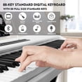 thumbnail image 5 of Mustar 88-Key Electronic Piano Semi Weighted Digital Keyboard with Stand, Pedal, Bag (White), 5 of 8