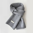 thumbnail image 2 of 2025 Fashion Winter Scarf - Winter Wool Knitted Scarf Women Men Solid Color Ribbed Knit Long Neck Scarf Pashmina Soft Warm Collar Scarf 64.96'',Color:Grey2, 2 of 3
