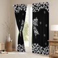 thumbnail image 3 of Castle Fairy Teens Black Grey Bow-Tie Blackout Curtains Set of 2 (52x84 Each),Animal Leopard Cheetah Print Window Curtains,Old Fashion Dreamy Princess Curtains and Drapes,Microfiber Bedroom Decor, 3 of 6