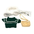 thumbnail image 1 of Fiudx Conjunto de Disfraces Lalafanfan: Gafas Elegantes, Gorra, Suéter, Falda y Mochila. Moda Divertida para Muñecas de 30 Cm. Fácil de Lavar. Regalo Ideal para Cumpleaños y Navidad. Talla 25-30 Cm., 1 of 5