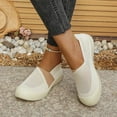 thumbnail image 5 of Orthopedic Shoes for Women, Women Wide Width Breathable Walking Comfortable Slip on Sneakers,Lightweight Sneaker Nurse Shoes Arch Support Sneakers Beige 5.5, 5 of 6