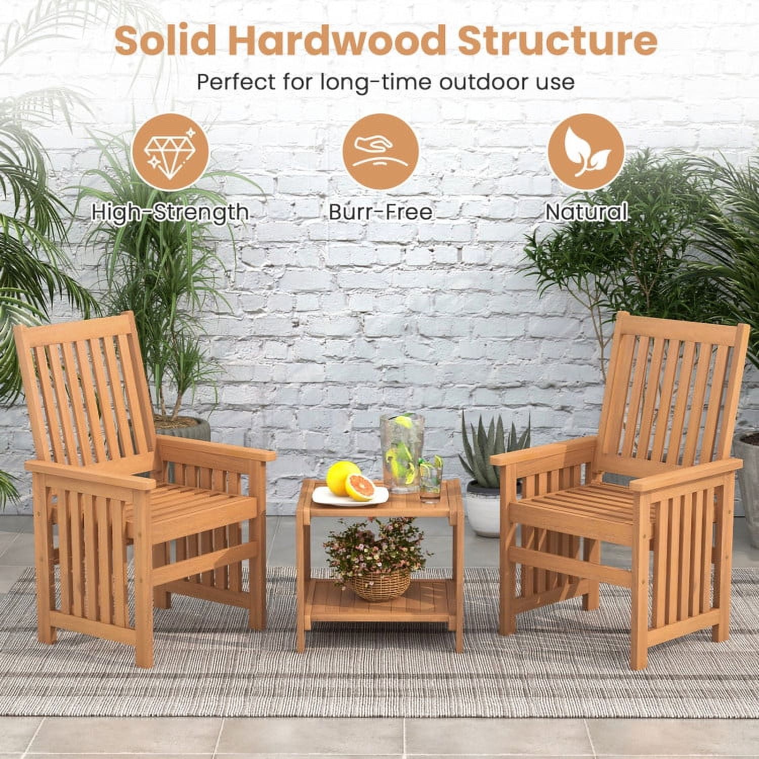 Aimee Lii 3 Pieces Patio Furniture Sets with 1.5" Umbrella Hole, Patio Sectional Furniture Set Aimee Lii 3 Pieces Patio Furniture Sets with 1.5" Umbrella Hole, Patio Sectional Furniture Set