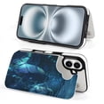 thumbnail image 4 of Compatible with iPhone 11 12 13 mini 14 15 16 Pro Max Plus Wallet Case with Card Holder, PU Leather Kickstand Card Slots Case ( Butterfly Ocean, iPhone 13), 4 of 7