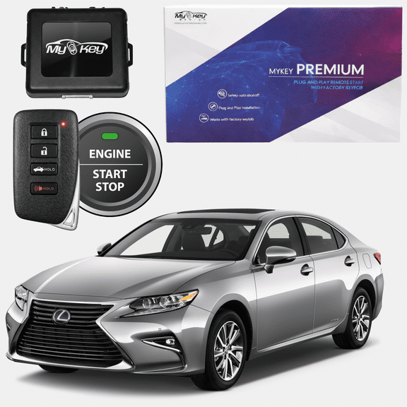 MyKey Premium 2016-2018 Lexus ES Remote Start Kit, Plug-and-Play, OEM Key Fob