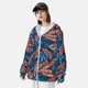 thumbnail image 3 of Balery Tropical Leaves Sudadera ligera de manga larga con capucha y protección solar UPF 50+ para hombre y mujer, ideal para pesca y running-XX-Large, 3 of 7