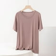 thumbnail image 2 of Mlzmgr Plus Size T Shirts for Women XL- 5XL Stretchy Loose Fitted Soft Comfy Short Sleeve Tops Loungewear Sleep Tee Shirts, 2 of 6
