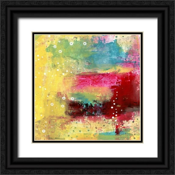 Ogren, Sarah 20x20 Black Ornate Wood Framed with Double Matting Museum Art Print Titled - Rainbow Abstract II