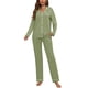 thumbnail image 1 of Conjunto de pijama ZMJ, pantalones largos de manga larga de 2 piezas, talla M, 1 of 7