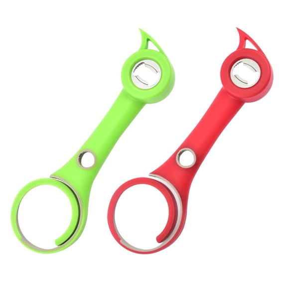 2-Pack Stainless Steel Multi-Function Bottle Openers, 6-in-1 Versatile Gadget for Bottles, Cans, and More Opening Needs