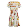 thumbnail image 5 of Lollipop Food Candy Dress Fashion Beach Short Sleeve Dresses Female Party Printed Sundress, 5 of 7