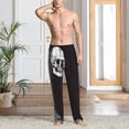 thumbnail image 2 of Naloa Gothic Skull Drape Pajama Pants Men, PJ Bottoms, Sleep & Lounge Pants-Medium, 2 of 6