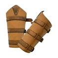 thumbnail image 1 of Brazaletes Salvador de cuero PU para disfraz de adulto Amarillo marron, 1 of 10