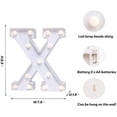thumbnail image 3 of LED Letters Lights Sign, 26 Alphabet Light Up Letters White Led Letters for Bar Party Birthday Home Wedding Décor, 3 of 7