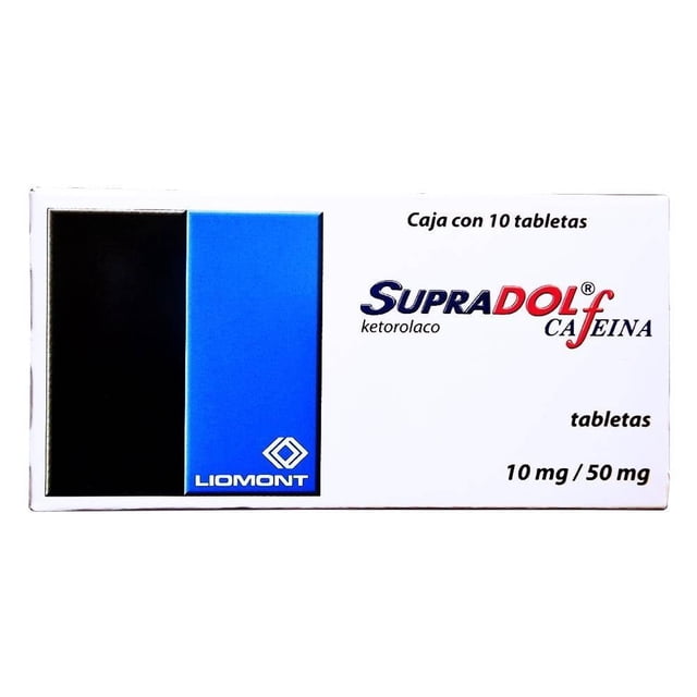 Supradol cafeína 10 mg/50 mg 10 tabletas