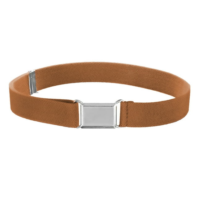 XZNGL Kids Toddler Belt Elastic Adjustable Stretch Unisex Belts Silver Square Buckle
