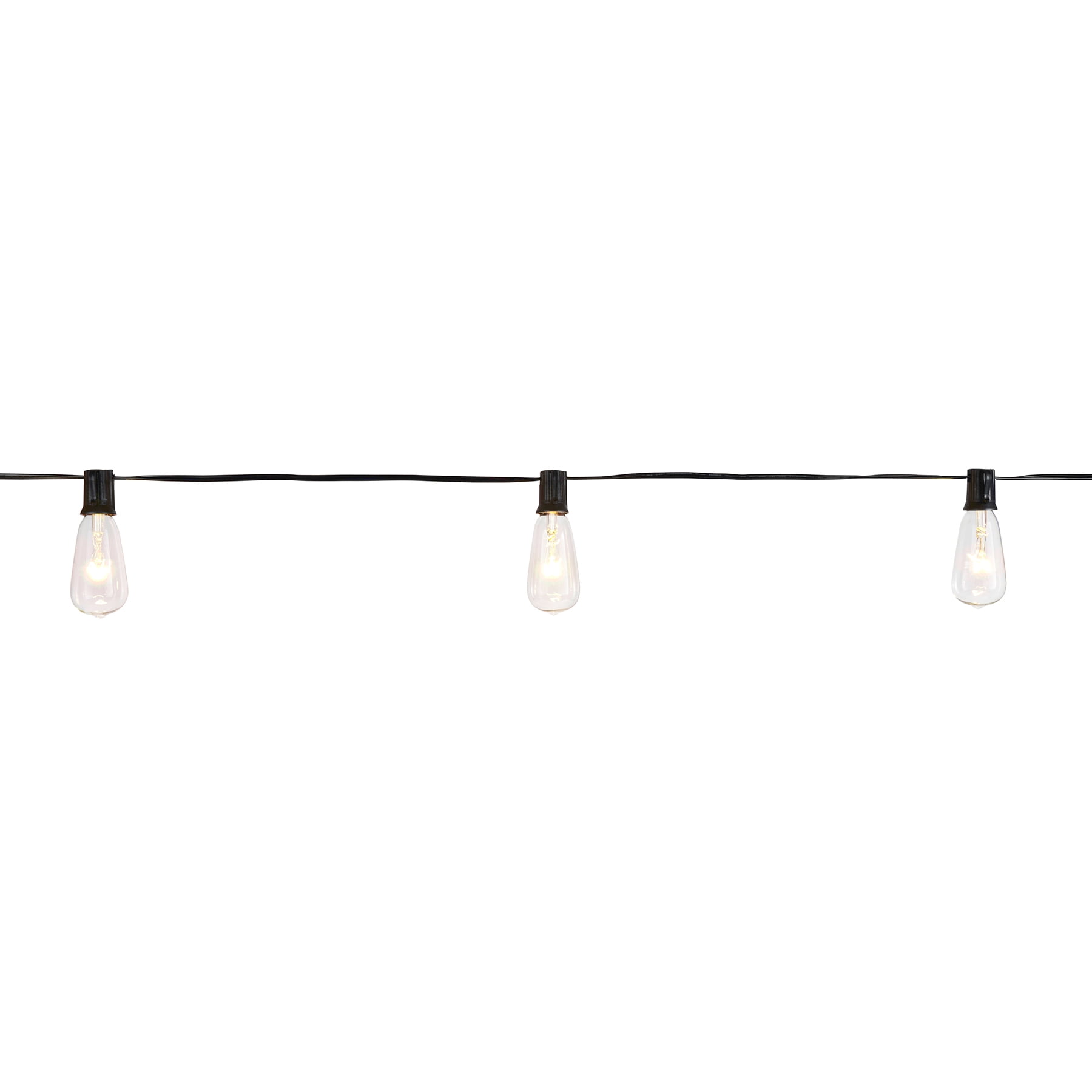10 FT Clear Edison ST12 Bulb String Lights by Ashland - 10 Count Light Bulbs for Indoor and Outdoor Use - 1 Pack