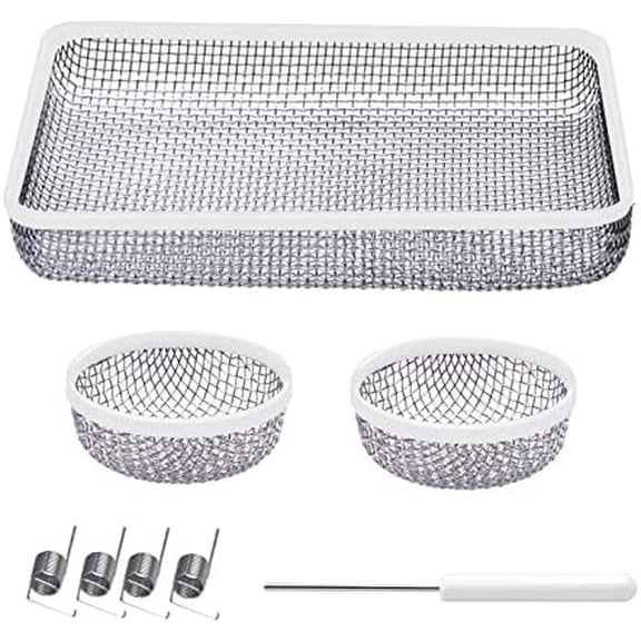 3 Pack RV Furnace Vent Cover Screens for RV Water Heater Vent Cover RV Bug Screen Flying Insect Screen Stainless Steel Mesh with Installation Tool and Silicone Rubber