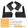 thumbnail image 2 of 4pcs Black Mud Flaps Compatible Heavy Duty All Weather Truck Splash Guards, Front & Rear Mudflaps（With screws）, 2 of 5