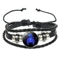 thumbnail image 1 of Border 12 Constellation Layer Woven Night Light Punk Leather Bracelet Hand Rope PU Durable Comfortable Glow Feature for Parties Festivals Nighttime Outings, 1 of 3