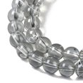 thumbnail image 2 of Drawbench Transparent Glass Beads Strands Spray Painted Round Light Grey 8mm Hole: 1.3~1.6mm 31.4 inch, 2 of 5