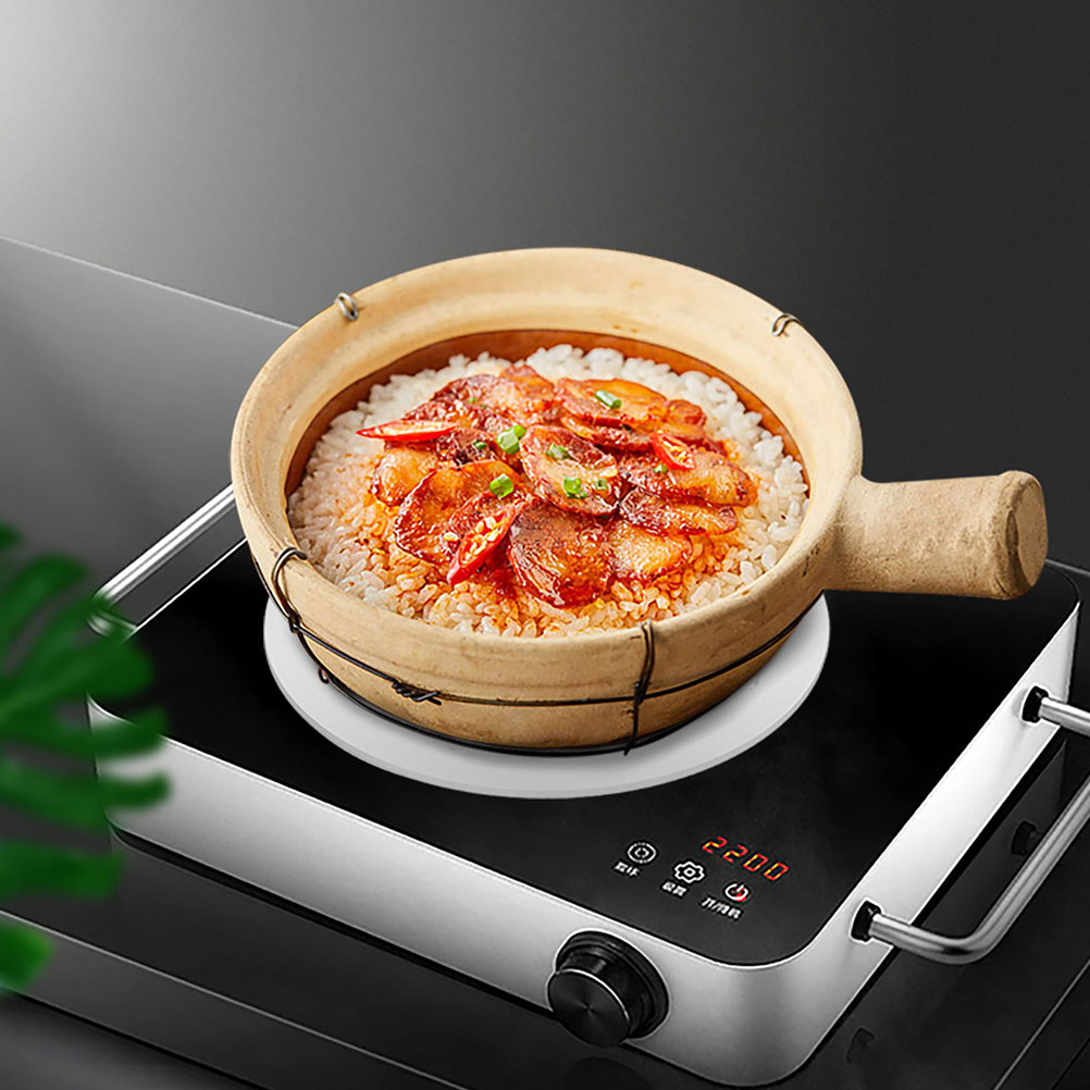 Yongwei Glass Cookware Set with Stainless Steel Induction Plate and Removable Handle