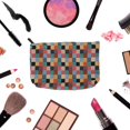 thumbnail image 1 of Bolsa de Cosméticos ANGGREK de lona Multifuncional Con Patrón de Cuadros, 1 of 8