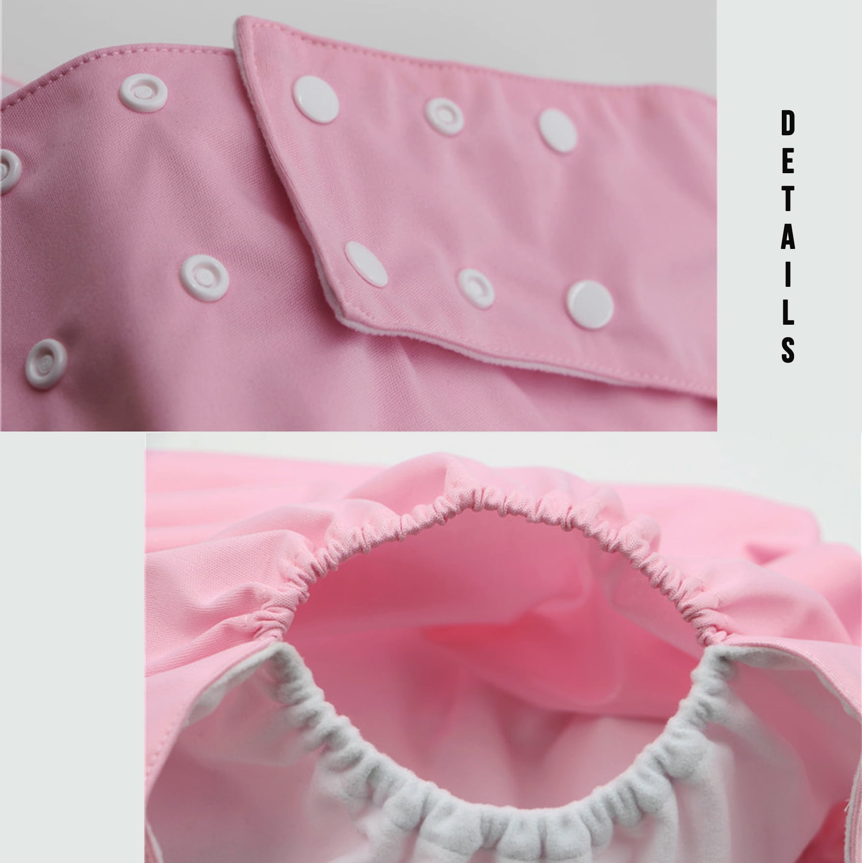 Kawaii Adult Cloth Diaper, Large, Unisex, Reusable, Incontinence Leak Proof, with Insert for Adults, 3 Pack