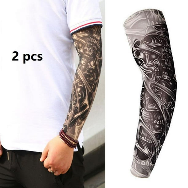 1/2 Uds mangas de brazo protección UV al aire libre deportes de Golf senderismo montar brazo tatuaje manga brazo completo calentador equipo de equitación Tan Jianjun unisex