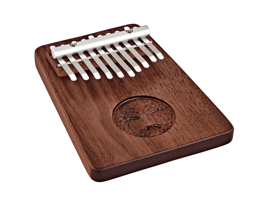 Meinl Sonic Energy Solid Kalimba, 10 Notes, Black Walnut, Tree of Life