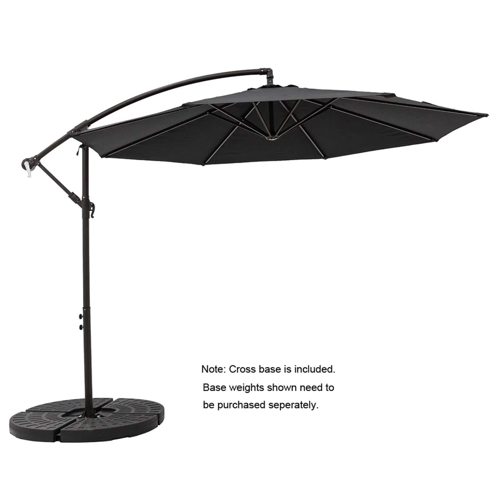 c-hopetree offset patio umbrella 317lb Heavy Duty Base Weights Stand for Cantilever Outdoor Umbrella, 4 Piece Set, Black : Patio, Lawn & Garden C-Hopetree 256 lb Heavy Duty