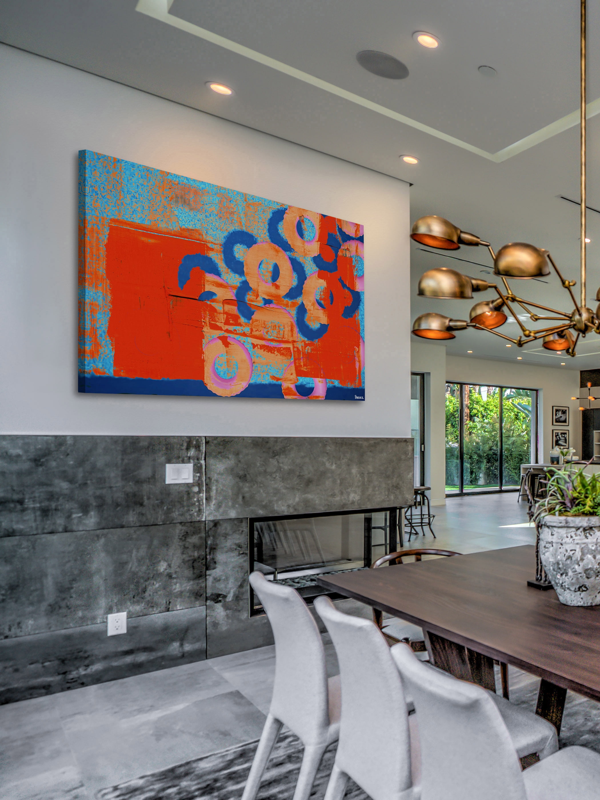 "Donuts in Motion" Painting Print on Wrapped Canvas