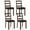 Brown, variant on Giantex Set of 4 Dining Chairs, Space-Saving Armless Chairs w/Solid Rubber Wood Legs,  Ladder Back Side Chairs, Brown