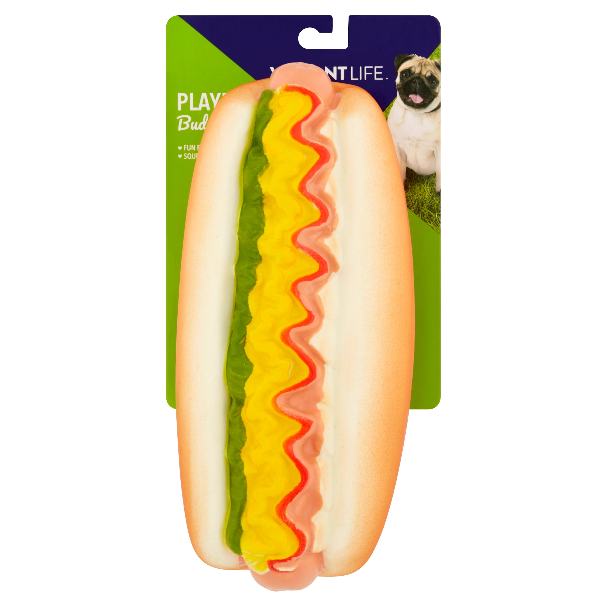 squeaky hot dog dog toy