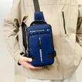 thumbnail image 2 of WRKEKC Sac Bandoulière Imperméable pour Extérieur avec Port USB, Sac de Poitrine Léger en Polyester pour Randonnée, Sangle Réglable et Multiples Poches, 2 of 6