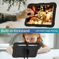 thumbnail image 4 of iPad 10 2022 Kid Case iPad 10.9 10th Gen Pretty Butterfly Case, Crossbody Strap EVA Foam Full Cover iPad 10 10.9 Kids case with Stand Pencil Holder Shockproof Rugged Case for Kids, Black, 4 of 6