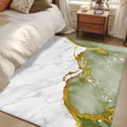 thumbnail image 5 of Green Gold Marble Area Rug 4'x6', Modern Abstract Marble Crack Texture Washable Non-Slip Rugs, Low Pile Large Carpet for Living Room Bedroom Dining Room Kitchen Office Indoor Mat, 5 of 9