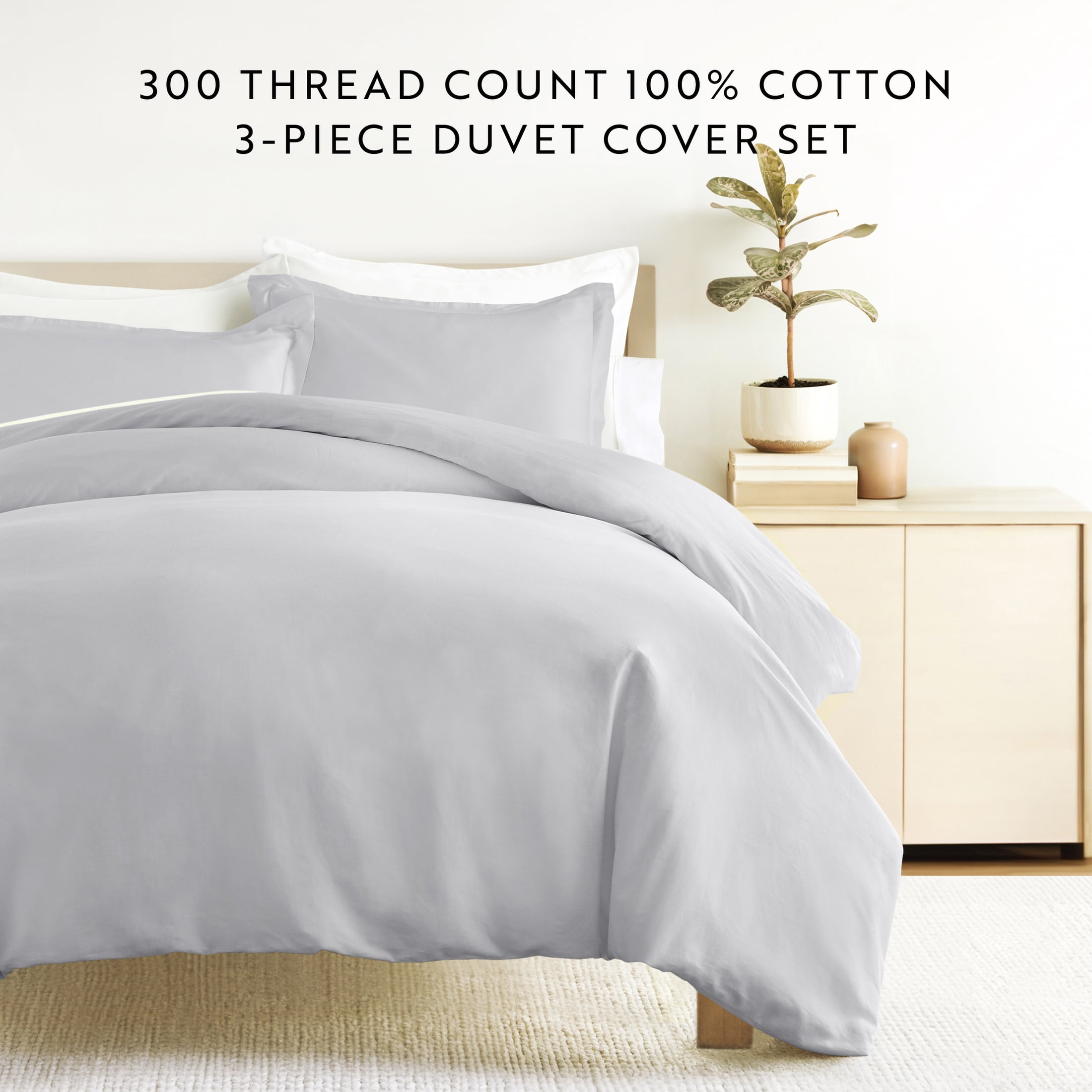 Sateen Long-Staple Vintage-Washed Duvet Cover Set by Comfort Canopy