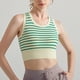 thumbnail image 2 of Chaleco deportivo de alta intensidad con almohadilla para el pecho para mujer, de una pieza, a rayas, moderno, ajustado, de secado rápido, para fitness, 2 of 3