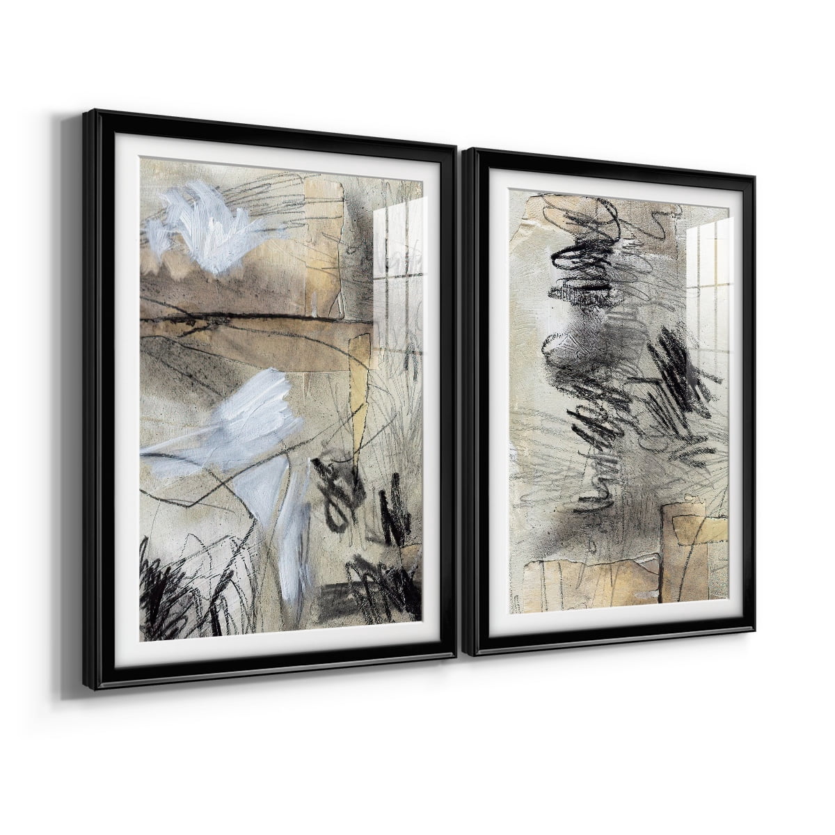 Wexford Home Masked Notes I Premium Framed Print, 26.5" x 36.5" - Ready to Hang, Black (Set of 2)