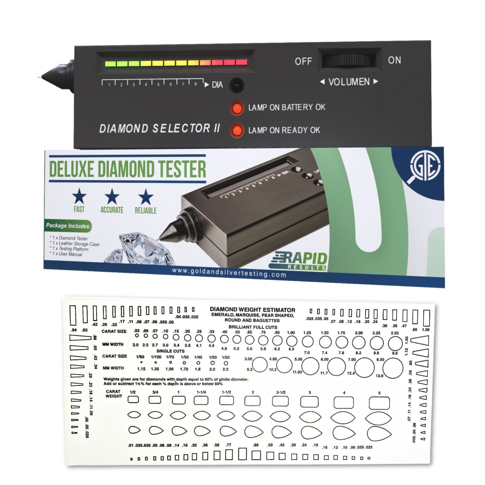 Electronic Diamond Gemstone TESTER analyzer check real fake cubic ring