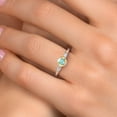 thumbnail image 4 of Gem Stone King 925 Silver and 10K Yellow Gold Mercury Mist Mystic Topaz and Lab Grown Diamond Engagement Ring for Women | 1.30 Cttw | Round 6MM | Gemstone November Birthstone | Size 8, 4 of 6