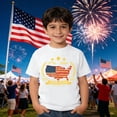 thumbnail image 2 of CCRFTGI 250 Anniversary Usa Flag Shirts for Kids Boys Girls Size 7 Patriotic Casual 4th Of July American Flag Striped Tshirt Freedom Summer Shirts Festival Tee Tops White 3-4 Years, 2 of 4