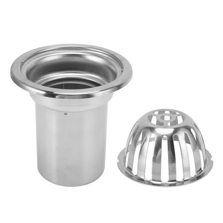 

Stainless Steel Roof Floor Drain Outdoor Drainage Parts Roof Floor Drain Stainless Steel Non Blocking Balcony Outdoor Rain Bucket Drainage Parts Round 5in