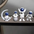 thumbnail image 4 of 4 Pcs Statue d'Astronaute Figurine de Spaceman Décoration Maison Blanc Bleu, 4 of 8