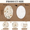 thumbnail image 3 of Canvas Wall Art Vintage Boho Brozen Floral Botanical Magnolia Flowers Eucalyptus Oval Framed Canvas Prints Vintage Wall Hanging Decor for Home Decorations 8.6"x11.4", 3 of 7