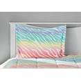Pastel Rainbow Zebra Comforter Set Twin XL