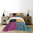 thumbnail image 4 of Ambesonne Indie Quilted Bedspread Set 2 Pcs, Eighties Funky Pop Doodle, Twin Size, Multicolor, 4 of 5