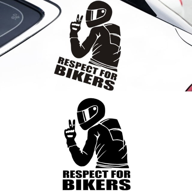 Respect For Cyclists Reflective Sticker Decal Car Stickers Fashion Car Decoration Sticker