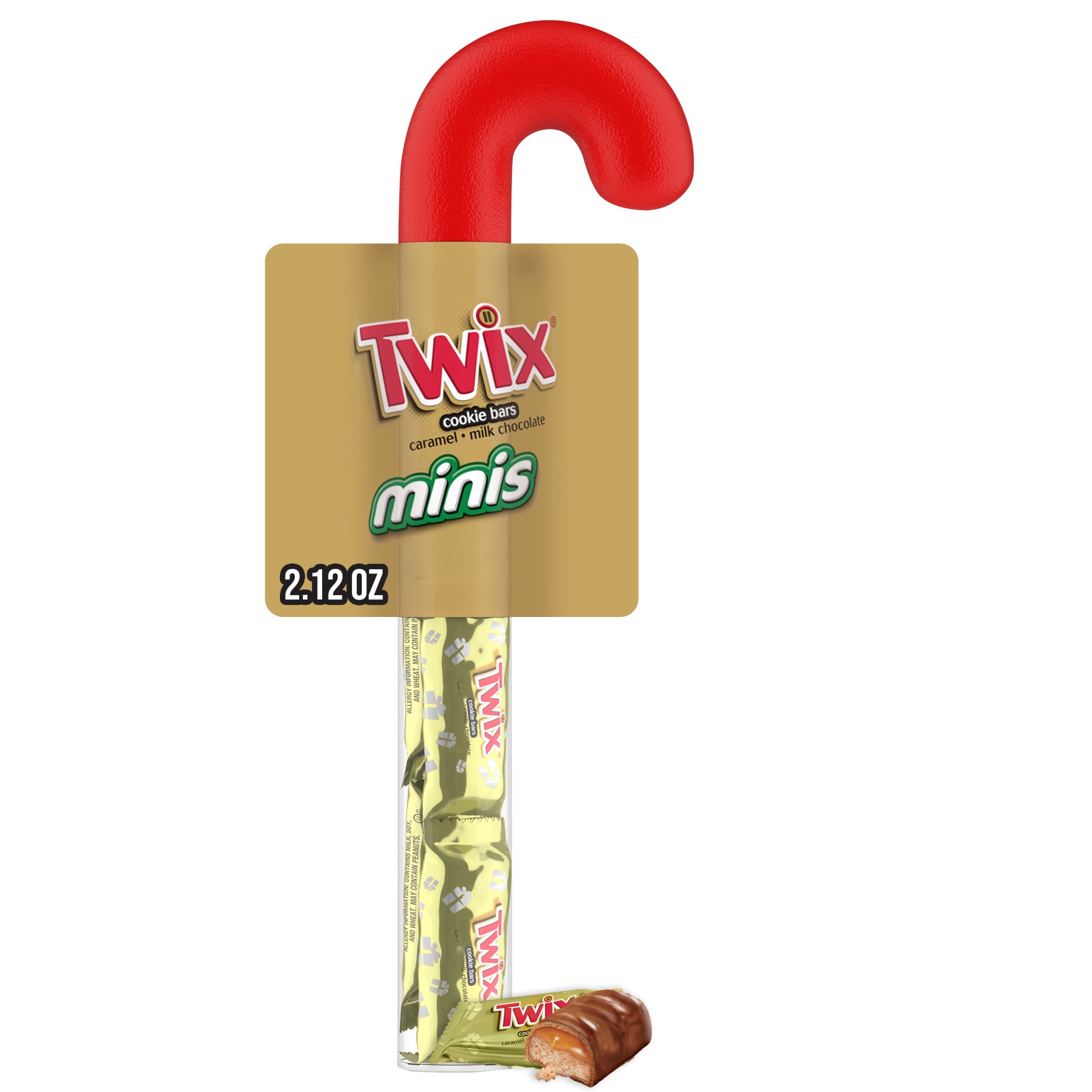 (3 pack) Twix Minis Chocolate Bars Christmas Candy Cane - 2.12 oz